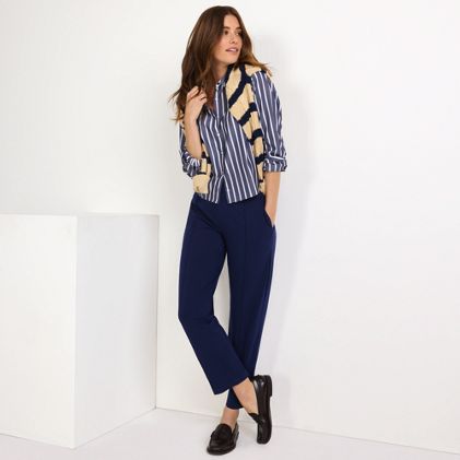 Women's Petite Starfish High Rise Pintuck Pencil Ankle Pants - primary