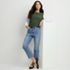 Women's Recover Denim High Rise Kick Flare Crop Jeans, alternative image