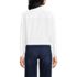 Women's Poplin Ruffle Button Front Cropped Shirt, Back