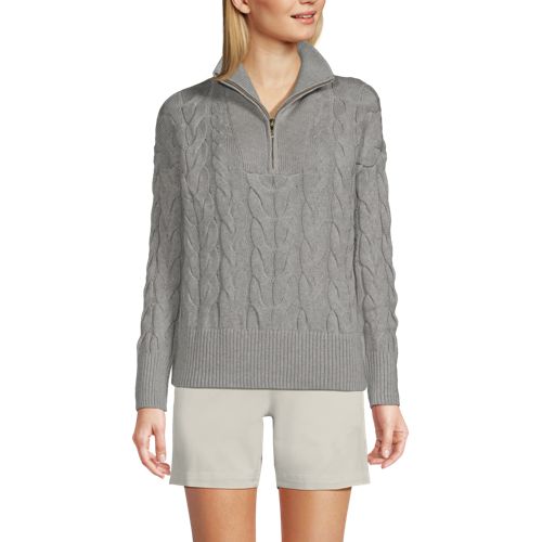 Women's Drifter Cable Quarter Zip Sweater - image 2