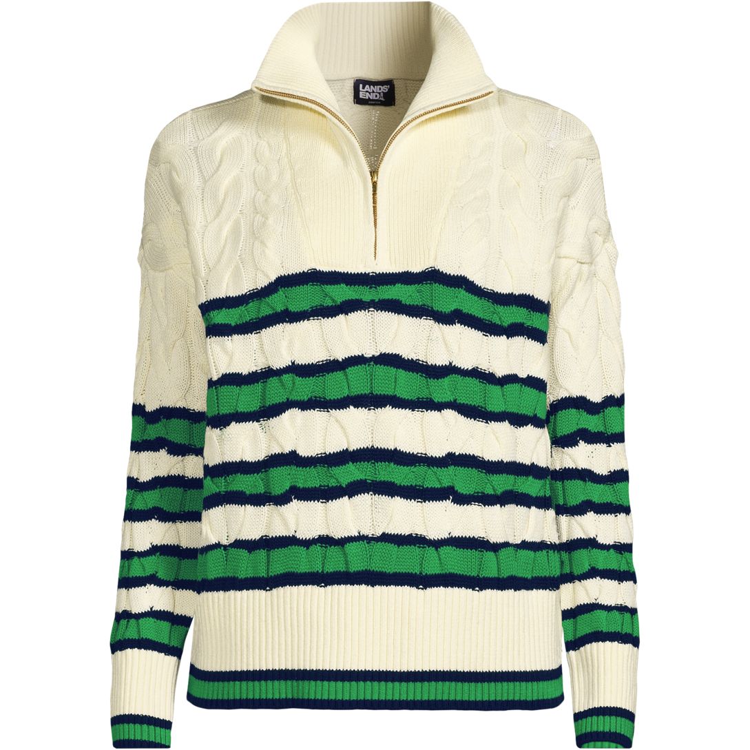Women's Drifter Cable Quarter Zip Sweater