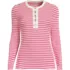 Women's Polished Rib Tie Henley Top, Front