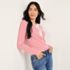 Women's Polished Rib Tie Henley Top, alternative image