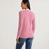 Women's Polished Rib Tie Henley Top, Back