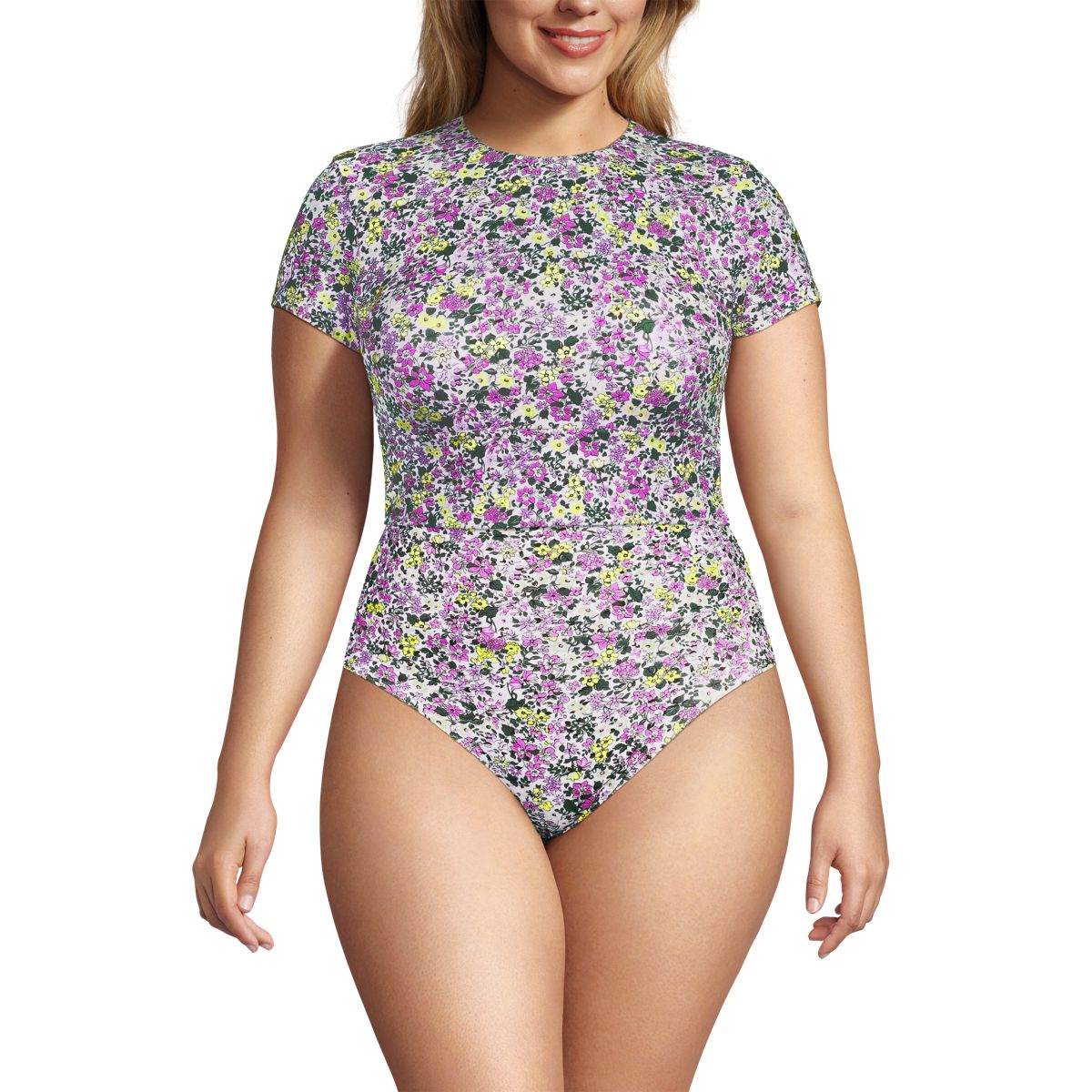 Women's Tugless Cap Sleeve Tankini Top