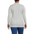 Women's Plus Size Long Sleeve Polished Rib Button Through Tunic Shirt, Back