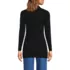 Women's Long Sleeve Polished Rib Button Through Tunic Shirt, Back