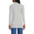 Women's Long Sleeve Polished Rib Button Through Tunic Shirt, Back