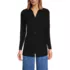 Women's Long Sleeve Polished Rib Button Through Tunic Shirt, Front