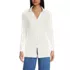 Women's Long Sleeve Polished Rib Button Through Tunic Shirt, Front