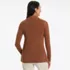 Women's Long Sleeve Polished Rib Button Through Tunic Shirt, Back