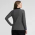 Women's Long Sleeve Polished Rib Button Through Tunic Shirt, Back