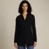 Women's Long Sleeve Polished Rib Button Through Tunic Shirt, Front