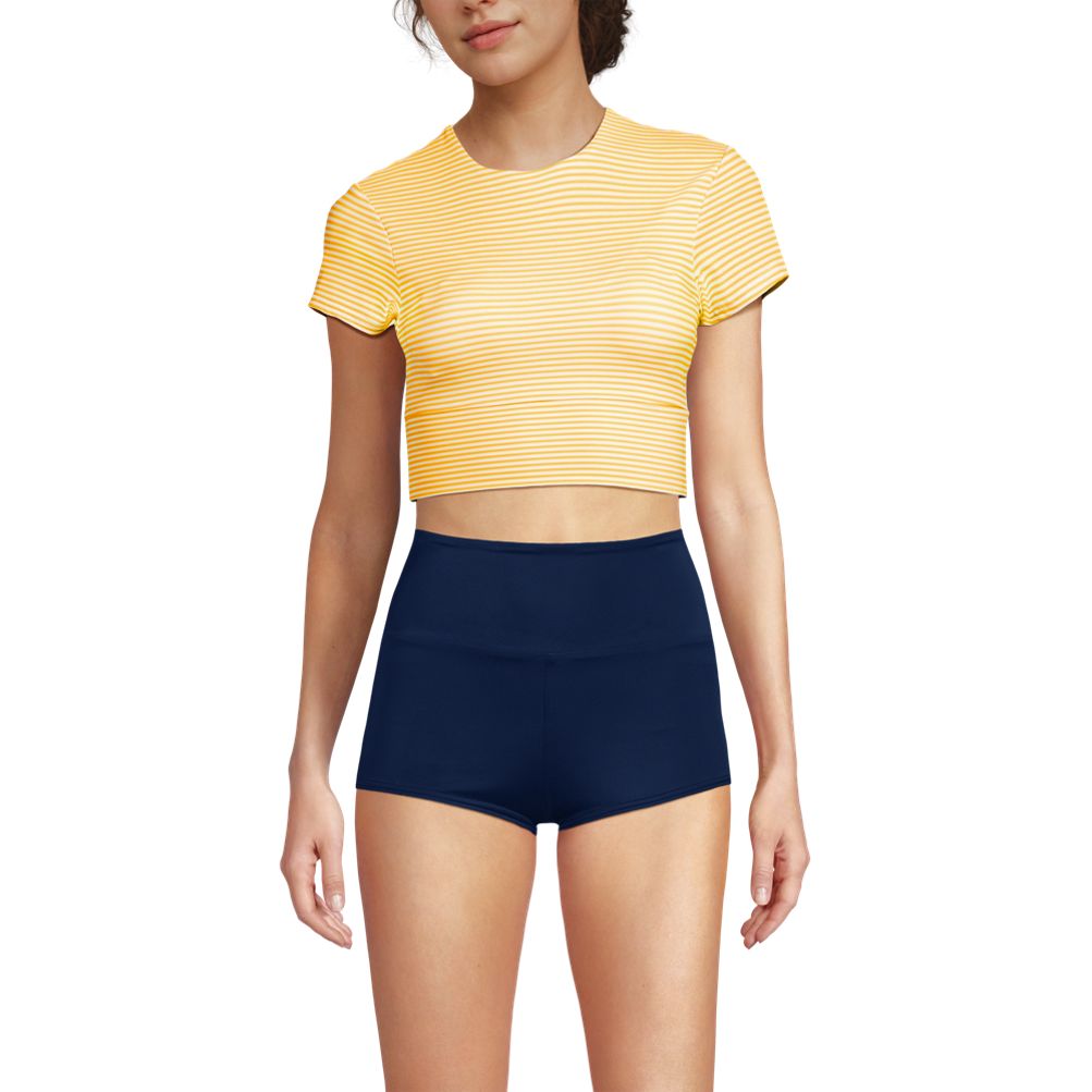 Women's Tugless Cap Sleeve Midkini Top | Lands' End
