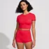 Women's Tugless Cap Sleeve Midkini Top, Front