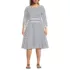 Women's Plus Size Starfish 3/4 Sleeve Dress, Front