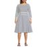 Women's Plus Size Starfish 3/4 Sleeve Dress, Front