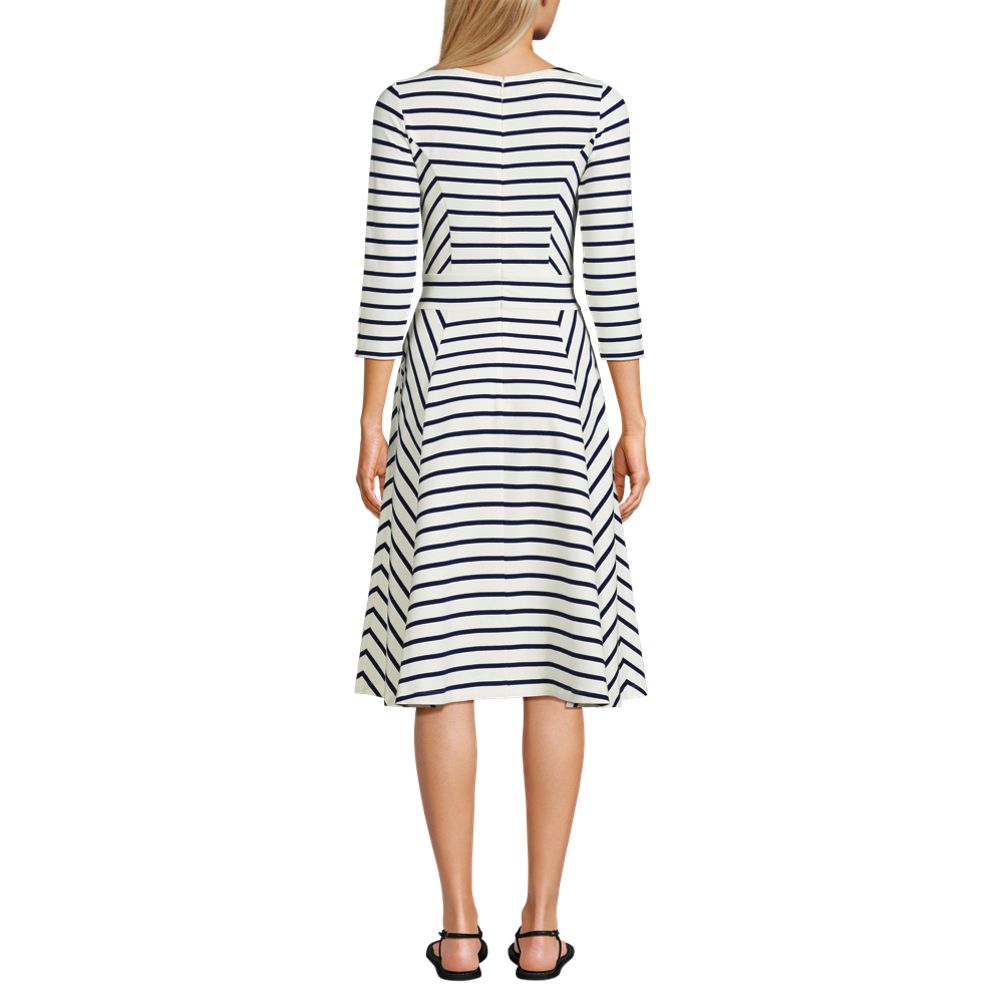 knee length dresses for ladies Eterne Long Sleeve Crewneck Maxi Dress in Cream main image 1