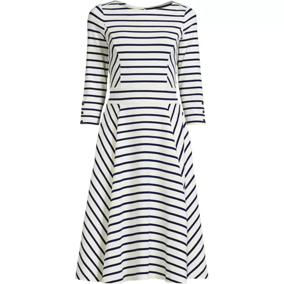 Women's Plus Size Starfish 3/4 Sleeve Dress - primary