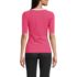 Women's Elbow Sleeve Polished Rib Henley Top, Back