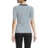 Women's Elbow Sleeve Polished Rib Henley Top, Back