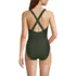 Women's Tugless Ribbed X-Back One Piece Swimsuit, Back