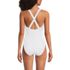 Women's Petite Tugless Ribbed X-Back One Piece Swimsuit, Back