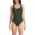 Women's Tugless Ribbed X-Back One Piece Swimsuit, Front