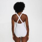 Women's Tugless Ribbed X-Back One Piece Swimsuit