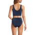 Women's Tugless Shine Tankini Top and High Waisted Bottom Swimsuit Set, Back
