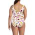 Women's Plus Size Tugless Midkini Top and High Waisted Bottom Swimsuit Set, Back