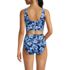 Women's Tugless Midkini Top and High Waisted Bottom Swimsuit Set, Back