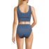 Women's Tugless Midkini Top and High Waisted Bottom Swimsuit Set, Back