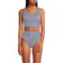 Women's Tugless Tankini Top and High Waisted Bottom Swimsuit Set, Front