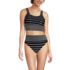 Women's Tugless Tankini Top and High Waisted Bottom Swimsuit Set, Front