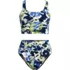 Women's Tugless Midkini Top and High Waisted Bottom Swimsuit Set, Front