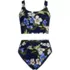 Women's Plus Size Tugless Midkini Top and High Waisted Bottom Swimsuit Set, Front