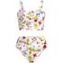 Women's Plus Size Tugless Midkini Top and High Waisted Bottom Swimsuit Set, Front