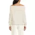 Women's Eyelash Off Shoulder Sweater, Back