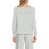 Women's Eyelash Off Shoulder Sweater, Back