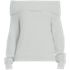 Women's Eyelash Off Shoulder Sweater, Front