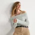 Women's Eyelash Off Shoulder Sweater, alternative image