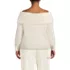 Women's Plus Size Eyelash Off Shoulder Sweater, Back