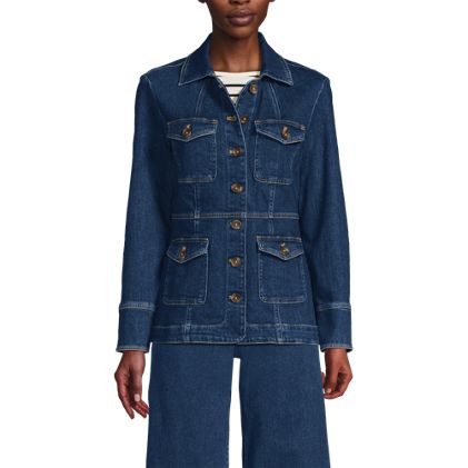 Women's Soft Denim Feminine Utility Jacket - image 4
