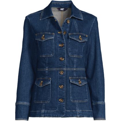 Women's Soft Denim Feminine Utility Jacket - image 3