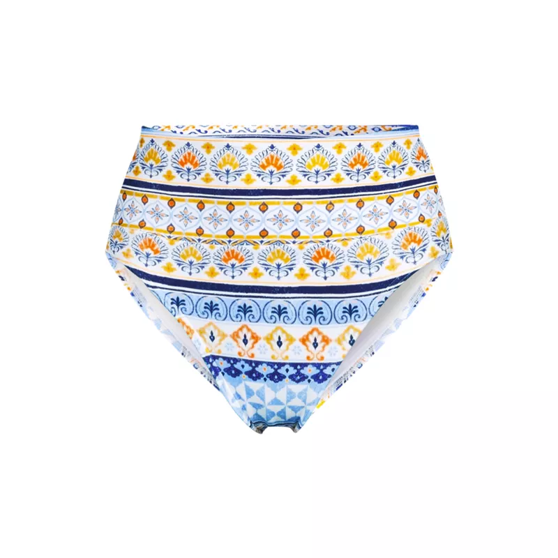 Women's Plus Size Tugless High Waisted Bikini Bottoms, Front