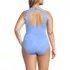 Women's Plus Size Tugless High Neck Portrait Back One Piece Swimsuit, Back