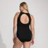 Women's Plus Size Tugless High Neck Portrait Back One Piece Swimsuit, Back
