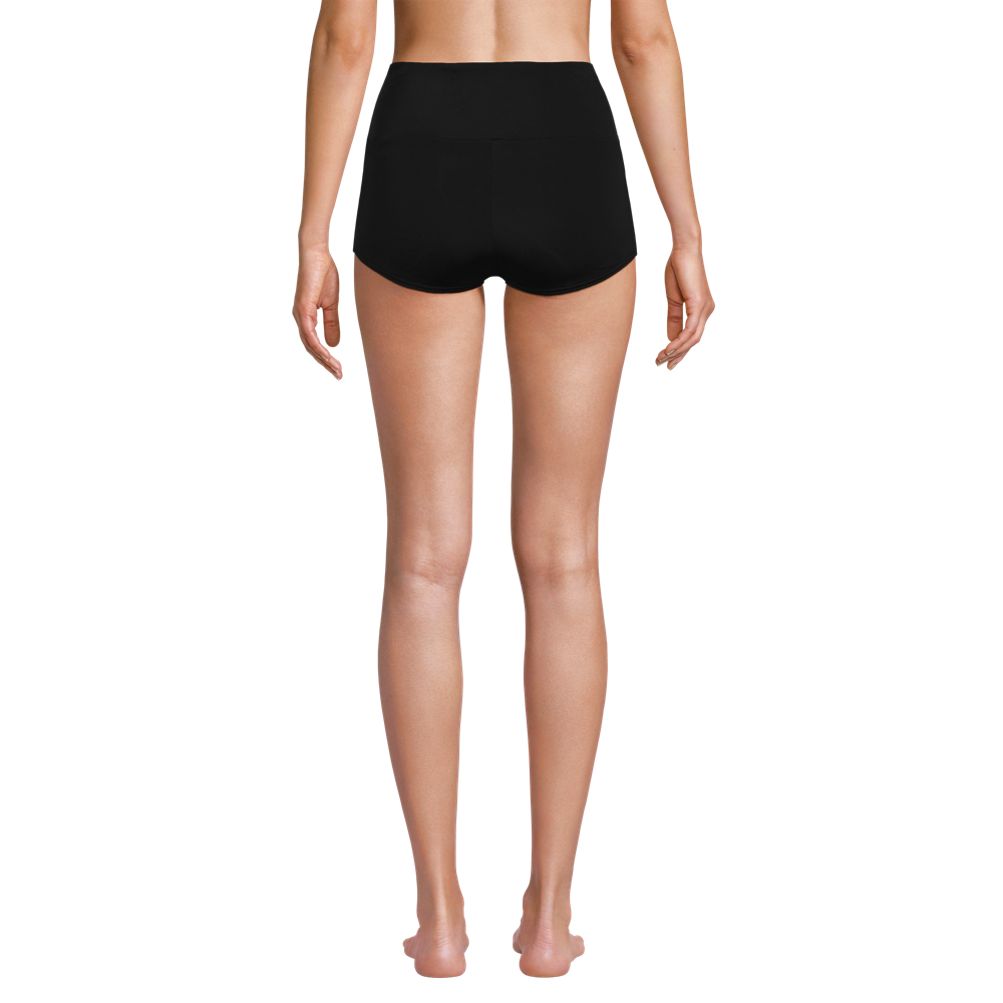 Women's Tugless High Waisted Swim Boy Shorts | Lands' End
