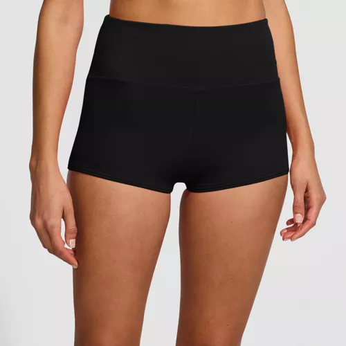 Women's Tugless High Waisted Swim Boy Shorts, Front